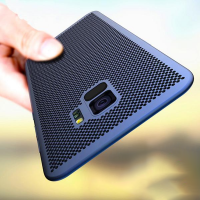 & Strap - Luxury Ultra Slim Grid Heat Dissipate Shockproof Phone  For  S8 S9 Plus Note 8 9 s10 plus